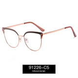 Women's Metal Butterfly Glasses Frame – Anti-Blue Light, Myopia-Ready Eyewear
