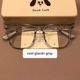 Frosted Large Frame Anti-Blue Light Glasses for Women – Box Style Eyewear for Big Face