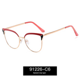 Women's Metal Butterfly Glasses Frame – Anti-Blue Light, Myopia-Ready Eyewear