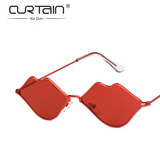 Women's Lip-Shaped Sunglasses – Trendy Metal UV400 Full Frame Eyewear
