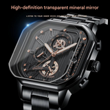 Men’s Trendy Quartz Chronograph Watch – Stainless Steel, Luminous Dial