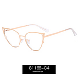 Women’s Cat Eye Blue Light Glasses – Metal Fashion Frame for Myopia or Daily Wear