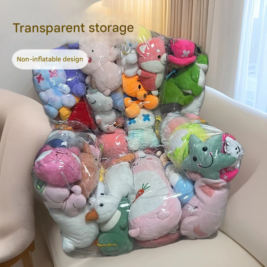 Transparent Plush Doll Lazy Sofa – Cute DIY Gift for Kids & Adults