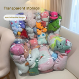 Transparent Plush Doll Lazy Sofa – Cute DIY Gift for Kids & Adults