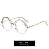 Women's Round Frame Blue Light & UV400 Glasses – Full Frame Optical Eyewear