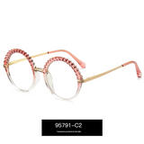 Women's Round Frame Blue Light & UV400 Glasses – Full Frame Optical Eyewear