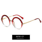 Women's Round Frame Blue Light & UV400 Glasses – Full Frame Optical Eyewear