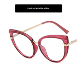Classic Cat Eye Anti-Blue Light Glasses for Women – TR90 Retro Flat Frame