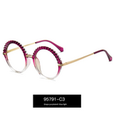 Women's Round Frame Blue Light & UV400 Glasses – Full Frame Optical Eyewear