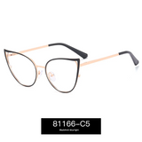 Women’s Cat Eye Blue Light Glasses – Metal Fashion Frame for Myopia or Daily Wear