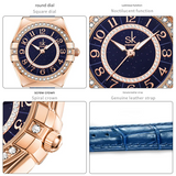 SK Women’s Quartz Watch – Numeral Dial, 30M Waterproof Round Dial Fashion Watch