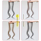 Realistic Bangs Wig with Soft Curls – Heat-Resistant Synthetic Hair Clip-In Fringe (Brown)