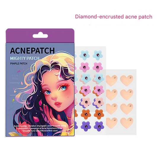 Cute Diamond Acne Patches – Pimple Covers in Heart & Flower Shapes, Skin-Safe