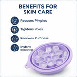 Collapsible Ice Basin – Folding Facial Ice Bath Bowl with Ice Tray for Kitchen & Skincare Use