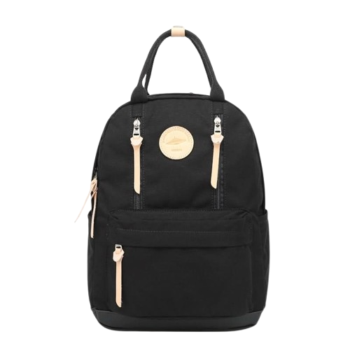 Minimalist Japanese-Style Canvas Backpack – Black School bag for Women
