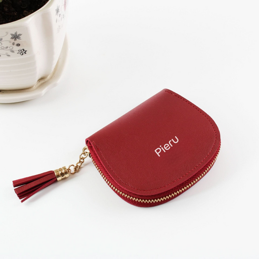 Pieru Women’s Mini Coin Purse – PU Leather Tassel Wallet