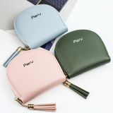 Pieru Women’s Mini Coin Purse – PU Leather Tassel Wallet