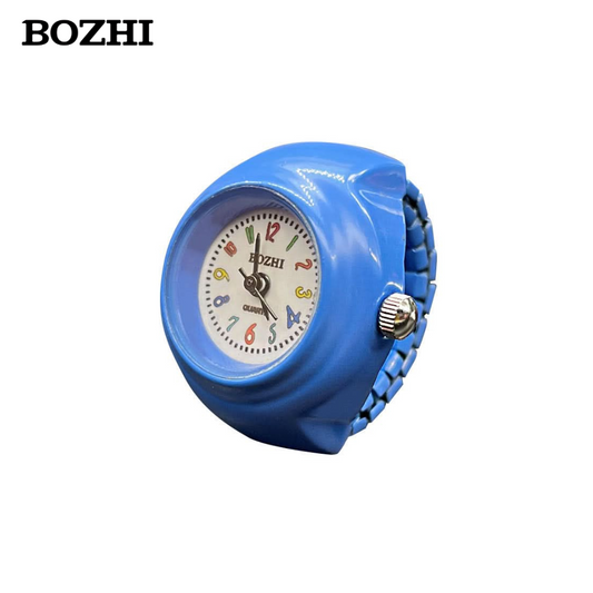 BOZHI Trendy Ring Watch for Men & Women – Adjustable Quartz Finger Watch