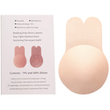 Cross-border exclusive silicone breast patch invisible bra invisible underwear rabbit ears invisible silicone breast patch anti-sagging