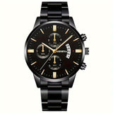 Classic Retro Men's Watch – Elegant Stainless Steel with Calendar