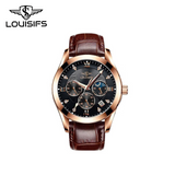 LOUISIFS Men’s Quartz Watch – Luminous Dial, Korean Style