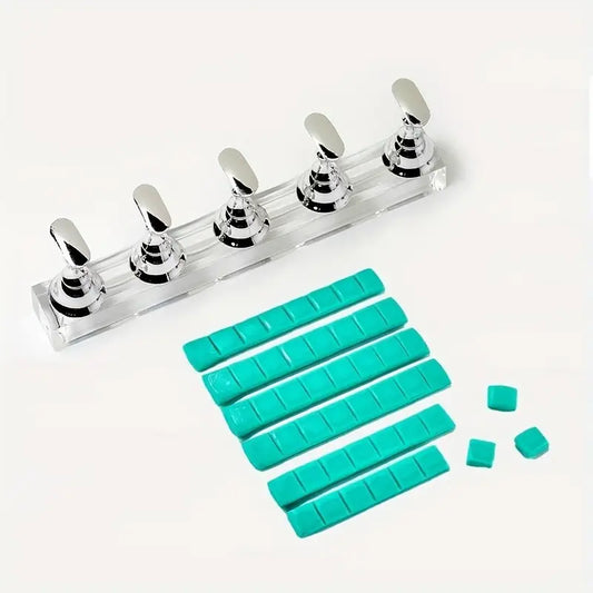 Magnetic Nail Display Holder Set - Reusable Putty for Nail Art