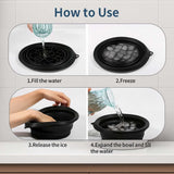 Collapsible Ice Basin – Folding Facial Ice Bath Bowl with Ice Tray for Kitchen & Skincare Use