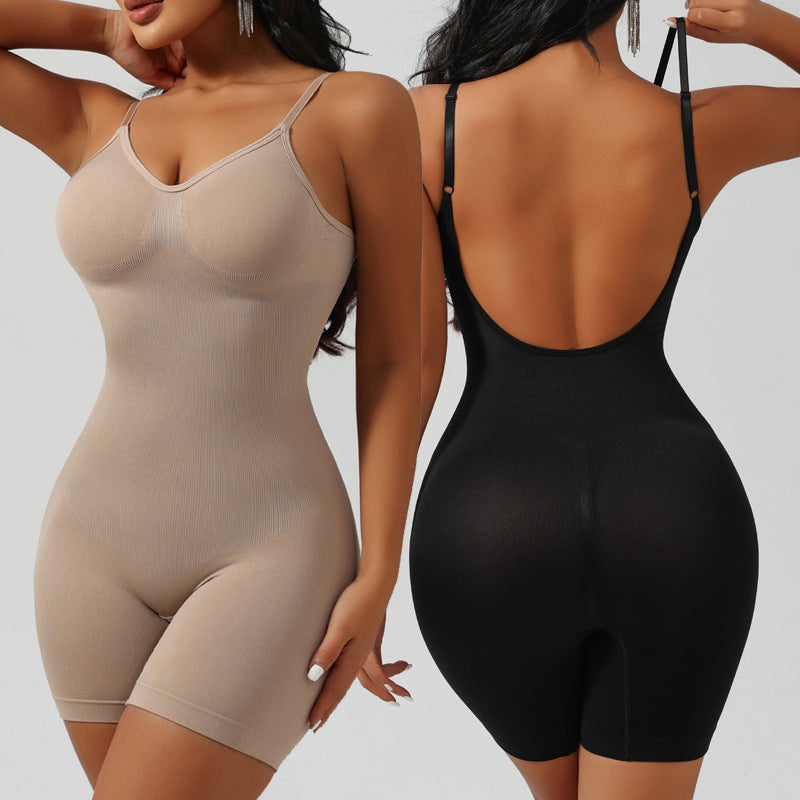 Women's Body Shaping Sexy Backless Base Tunic Underwear plus size Body Shaping Tight Tunic