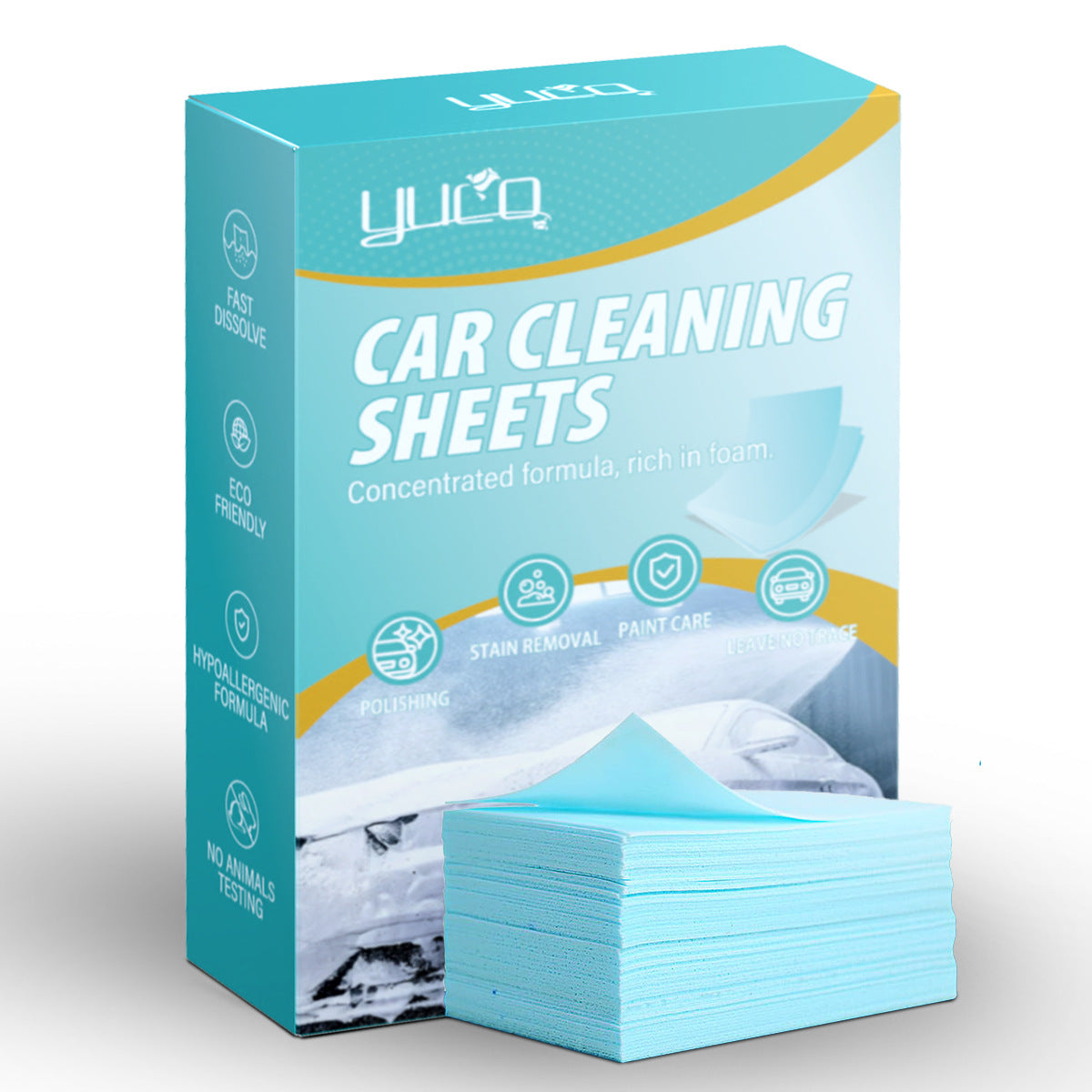 Multifunctional car cleaning film decontamination and oil film removal car glass cleaning film cross-border exclusive for source factory in stock
