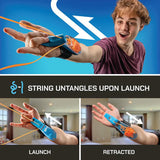 Cross-Border Zip String Luminous Rope Launcher with Automatic Line Retraction, Creative Stress-Relief Outdoor Toy