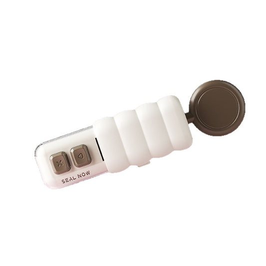 Small Household Rechargeable Hand-Press Plastic Sealing Clip for Plastic Bags, Cute Mini Snack Sealer