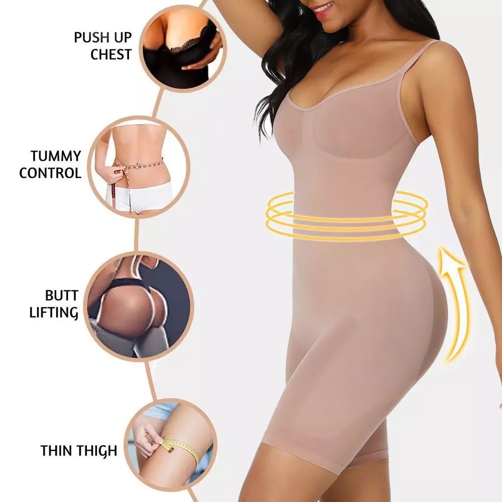 Cross-Border One-Piece Shapewear for Women, Butt-Lifting, Tummy-Tucking, Open-Crotch Shaping Camisole, Elastic Waist-Cinching, Leg-Slimming Shapewear