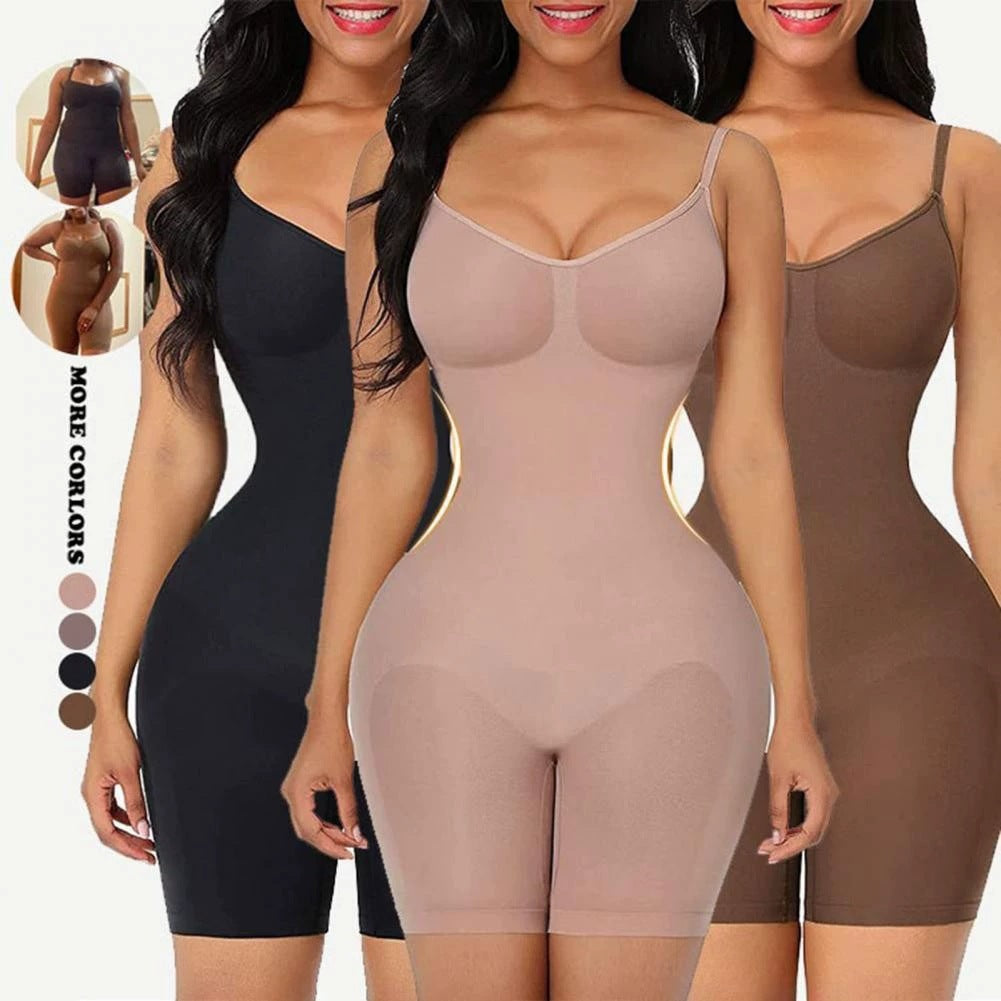 Cross-Border One-Piece Shapewear for Women, Butt-Lifting, Tummy-Tucking, Open-Crotch Shaping Camisole, Elastic Waist-Cinching, Leg-Slimming Shapewear