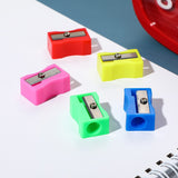 Mini single hole small square pencil sharpener color children cute primary school student pencil sharpener stationery pencil sharpener factory wholesale