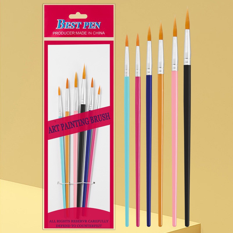 Nylon Hair Oil Painting Brushes, Red Handle Brushes, Watercolor Gouache Brushes, Industrial Children's Painting Brushes, Wholesale