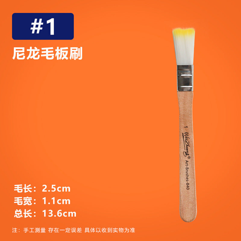 Nylon Hair Oil Painting Brushes, Red Handle Brushes, Watercolor Gouache Brushes, Industrial Children's Painting Brushes, Wholesale