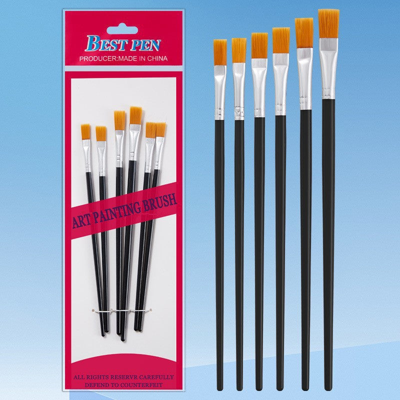 Nylon Hair Oil Painting Brushes, Red Handle Brushes, Watercolor Gouache Brushes, Industrial Children's Painting Brushes, Wholesale
