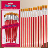 Nylon Hair Oil Painting Brushes, Red Handle Brushes, Watercolor Gouache Brushes, Industrial Children's Painting Brushes, Wholesale