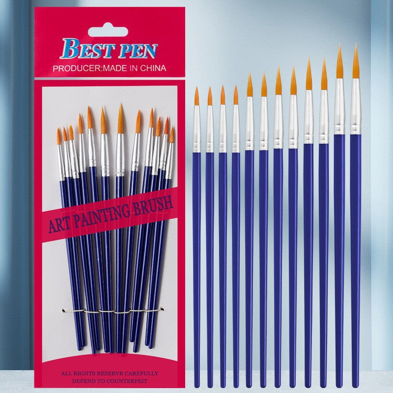 Nylon Hair Oil Painting Brushes, Red Handle Brushes, Watercolor Gouache Brushes, Industrial Children's Painting Brushes, Wholesale
