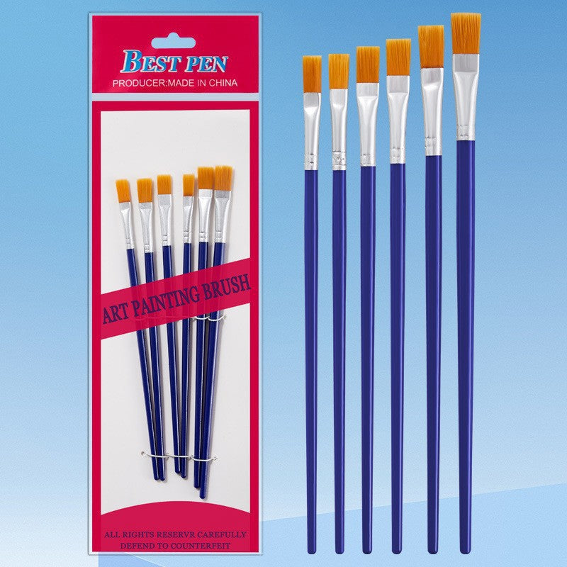 Nylon Hair Oil Painting Brushes, Red Handle Brushes, Watercolor Gouache Brushes, Industrial Children's Painting Brushes, Wholesale