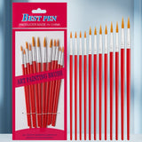 Nylon Hair Oil Painting Brushes, Red Handle Brushes, Watercolor Gouache Brushes, Industrial Children's Painting Brushes, Wholesale