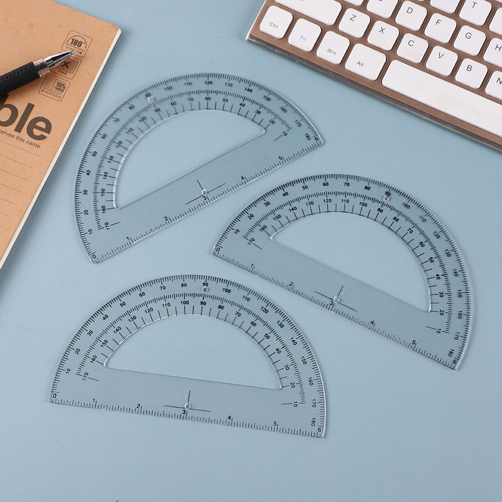 Amazon's Popular Dual-Scale Ruler Stationery 15/20/30cm Transparent Plastic Ruler for Elementary School Students Wholesale Customization