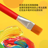 Nylon Hair Oil Painting Brushes, Red Handle Brushes, Watercolor Gouache Brushes, Industrial Children's Painting Brushes, Wholesale
