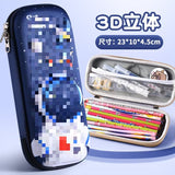 3D stationery box primary school student pull cloth pencil case girl cartoon large capacity pencil case student children gift set