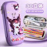 3D stationery box primary school student pull cloth pencil case girl cartoon large capacity pencil case student children gift set