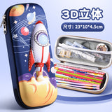 3D stationery box primary school student pull cloth pencil case girl cartoon large capacity pencil case student children gift set
