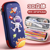 3D stationery box primary school student pull cloth pencil case girl cartoon large capacity pencil case student children gift set