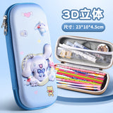 3D stationery box primary school student pull cloth pencil case girl cartoon large capacity pencil case student children gift set