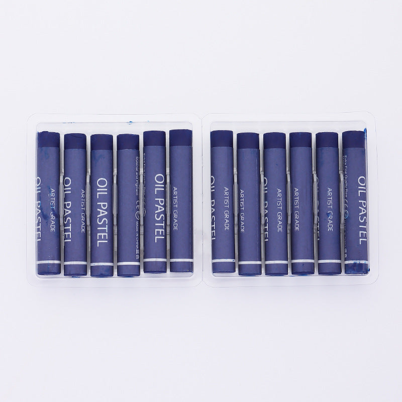 Factory wholesale art supplies soft color supplement heavy color oil painting stick kindergarten painting graffiti crayon colorful stick 12