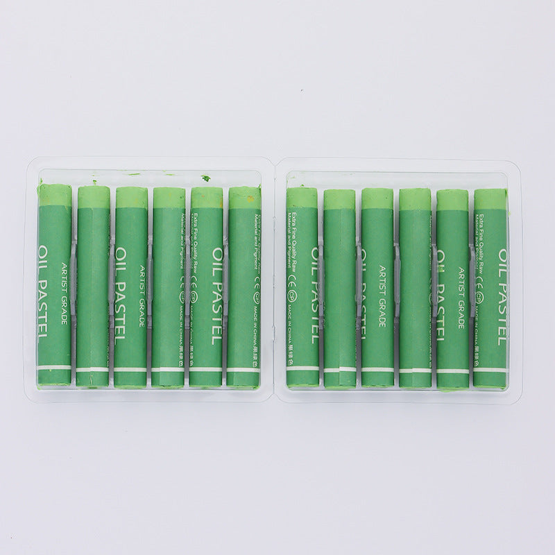Factory wholesale art supplies soft color supplement heavy color oil painting stick kindergarten painting graffiti crayon colorful stick 12